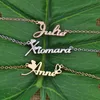 Hanger kettingen aangepaste naam ketting giselle gepersonaliseerd roestvrij staal goud voor vrouwen choker alfabet letter meisjes moeder sieraden cadeaupend