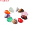 WOJIAER Petite Taille Naturel Rouge Oeil de Tigre Gemstone Poire CAB Cabochon Perles Pour DIY Anneau Fabrication de Bijoux 7x10mm BZ906