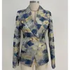 Kvinnors kostymer blazers kvalitet stilfull 2023 designer blazer för kvinnor damer färgglada målning rita jacquard jacka kvinnors