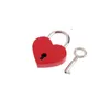 Cadenas en forme de coeur Mini cadenas d'amour Vintage avec clé pour sac à main petit sac à bagages journal intime DAP290