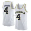 Nikivip Michigan Wolverines College #4 Isaiah wątrobiowe koszulki do koszykówki #13 Ignas Brazdeikis #23 IBI Watson Mens zszyta niestandardowa nazwa numeru
