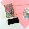 バッグ卸売カスタムプリントスモールミニクロスボディ透明アクリルクリアカラーボックス財布クラッチハンドバッグ女性