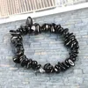 Bracelets de perles de Tourmaline noire en pierre naturelle à la mode, perles irrégulières pour femmes et hommes, Bracelet énergétique de Couple, bijoux semi-précieux, cadeau