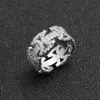 حلقات الفراشة عالية الجودة CZ خاتم الماس النحاس المثلجة خارج الزركونيا المجوهرات الهيب هوب للرجال هدية النساء