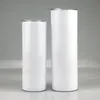 20oz copos em branco sublimação tumblers retos de aço inoxidável canecas Copo magro com tampa e palha plástica Zza