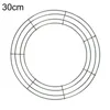 Christmas Decorations 2021 Year Round Metal Iron Wreath Ring Frame DIY Wedding Xmas Party Door Decor J2Y