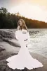 Sexy schouderloze moederschap jurken voor foto shoot ruches zwangerschap maxi jurk lange zwangere vrouwen jurk fotografie rekwisieten 2020 Q0713