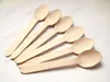 2021 Disposable Wooden Spoon Mini Ice Cream Spoon Wood Dessert Scoop Wedding Party Tableware Kitchen Accessories Tool