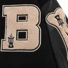 Men's Jackets Fashion Stylish British 2021 Hip Hop Streetwear Baseball Jacket Coat Letter B Bone Embroidery Bomber College Jacket#f4