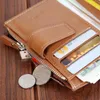 Portefeuilles homme court véritable porte-cartes en cuir Snap marque Mini sac à main pliant concepteur sac à monnaie mâle de haute qualité