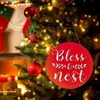 Decorazioni natalizie Targa in legno Targa Personalizza Abbellimenti sagomati Ornamenti appesi per la decorazione Adornos De Navidad Natale Home