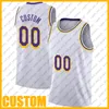 Personalizzato bianco Los Angeles Basketball Team Jersey fai da te cucito nome numero felpa taglia personalizzata S-XXL cbn165m