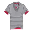 メンズTシャツ夏の古典的な綿の半袖ティーシャツメンズカジュアルソリッドTシャツトップス男性ビジネスゴルフTシェイツカミサ210716