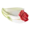 3D Rose Forme Fleur Émail Céramique Café Thé Tasse et Soucoupe Cuillère Porcelaine De Haute Qualité Creative Valentine Cadeau Design 210907