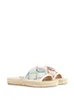 여성 패션 슬리퍼 여성 오픈 발가락 espadrille 샌들 FLORAL ESPADRILLE SANDAL 컷 아웃 가죽 espadrille 슬라이드