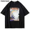 T-shirt da uomo Hip Hop T-shirt con pittura arcobaleno T-shirt estiva a maniche corte T-shirt Harajuku in cotone Casual Streetwear T-shirt oversize 210601