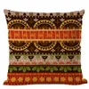 Almofada decorativa estilo boêmio capas de almofada decorativa algodão linho quadrado geometria listra africana para assento de sofá macio 8940137