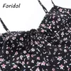 V-Ausschnitt Floral Boho Strandkleid Frauen Spaghetti Strap Sommer Sonne Damen Casual Mini Vestidos de Fiesta 210427