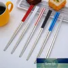 1 Pair Chinese Metal Chopsticks Stainless Steel Square Stylish Healthy Reusable Colorful Household Sticks For Sushi Kitchen