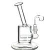 Różowy Mini uchwyt bonga z rozproszoną fajką wodną ze szkła percowego szisza bubbler recykler dab rig z 10mm złączem fioletowy niebieski zielony