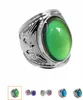 Bague d'humeur vintage en cristal ellipse, aigle, couleur changeante, 295C