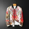Luxo impressão bombardeiro jaquetas homens fino casual jaquetas primavera moda streetwear social blusão casaco outwear top roupas 210527
