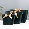 10pcs Large Size Gift Box Packaging Gold Handle Paper Gift Bags Kraft Paper With Handles Wedding Baby Shower Birthday Party 211108