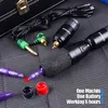 Mast Tour Pro Corfress Motor Permanent Tattoo Rotary Pen Wireless Machine Kit med två batterier Needles Cartridge Set 220119