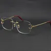 Nouveau monnaie de luxe en métal sans lunettes de luxe Cireaux de lecture de lunettes Femmes Femmes Lunettes carrées avec boîte 18k Gold Fashion Optica4854708