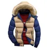 Brand Winter jaqueta homens aquecer jaqueta 9 cor de moda cor com capuz de pele chapéu homens outwear casaco casual grosso mens 4xl 211110