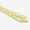 Glossy Gold Mirror Necktie Diamante Shape Slim Men Bling Accessory Wedding Night Club Singer DJ Fashion Show Party Tie Suits