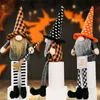 Party Supplies Halloween Dekoracje Gnomes Doll Plush Handmade Tomte Szwedzki Longged Dwarf Tabeli Ozdoby Dzieci Prezenty XBJK2107