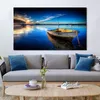 Boot Schiff Auf Dem Meer Leinwand Malerei Landschaft Bilder Landschaft Poster Und Drucke Wand Kunst Für Wohnzimmer Moderne Wohnkultur