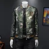 mens jacket 2022 spring and autumn new jacquard embroidery tide stand collar handsome baseball uniform top