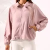 衣装の長いヨガスリーブランニングスポーツジャケット女性通気性メッシュジップアップフィットネスシャツジムトップブラウスシャツトレーニング服for283V