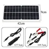 Monocrystalline Silicon Cell Double USB Interface 10W 12V/5V DC Crocodile Solar Panel