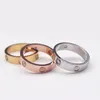 Love Band Ring Titanium Aço Silver Rose Gold Luxo Jóias Para Os Amantes Casal Anéis Casamento Noivado Presente Tamanho 5-11 4mm 5mm 6mm