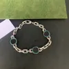 silver enamel bracelet