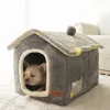 Verwijderbare kat bed huis kennel huisdier tapijt hond sofa warme kussen product mat 210713