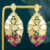 Dangle & Chandelier GODKI Vintage Luxury Sandblasting Waterdrop Earrings For Women Wedding Bridal Boucle D'oreille Femme 2021