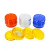 Transparent Colorful Plastic 60MM Smoking Dry Herb Tobacco Grind Spice Miller Grinder Crusher Grinding Chopped Hand Muller Cigarette Holder Accessories