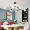Nowoczesny żyrandol Sputnik Lampa Golden Spider Sufit Nordic Home Decoration Salon Room Dining E27 110 V 220 V Drop Chandeliers