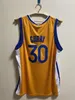 Basketbol Formaları Stephen Curry Jersey 2023/24 Siyah Sarı Beyaz Mavi Hayranlar Şehir Jersey Erkek Gençlik S-XXL