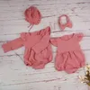 Höst Baby Girl Kläder Bomull Långärmad Romper För Född Vinter Boutiques Linne Playsuit Po Props Infant Outfit 210816