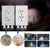 Plug Cover LED Night Light PIR Motion Sensor Safety Light Angel Wall Outlet Hallway Bedroom Bathroom Night