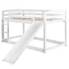 ABD hisse senedi ikiz ikiz ranza yatak odası mobilya ile dönüştürülebilir slayt ve merdiven, beyaz A15