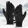 Зимние водонепроницаемые велосипедные перчатки мужские мотоцикл черный теплый полный палец сенсорный экран перчатки MTB велосипед на улице катание на лыжах 220218