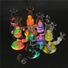 Hookahs Water Pipes DAB Rig Olie Rigs Herb Bubbler Glass Bowl Silicone Bongs Mini Pipe Wax Recycler Chilli Bong