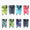 Storage Bags Foldable Supermarket Shopping Bag Trolley Pull Cart On Wheels Reusable Food Organizer Vegetables Grocery7924522