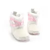 Neugeborene Baby Mädchen Schleife Schneestiefel Soft Crib Shies Kleinkind Strick Faux Fleece Stiefel G1023